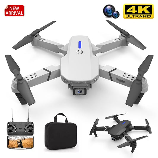 Nouveau drone RC E88Pro 2023 avec caméra 4K professionnelle, angle large 1080P HD, pliable, WiFi FPV, maintien de hauteur - Cadeau jouet