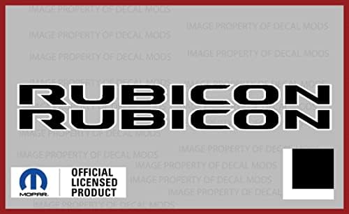 Decal Mods Rubicon Stickers graphiques pour Jeep Wrangler & Gladiator JL/JT Rubicon (2018-2022) (Lot de 2)